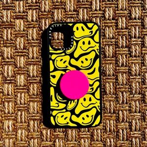 Casetify Acid Smiles in Matte Black iPhone 11 Pro Case